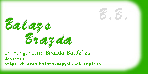 balazs brazda business card